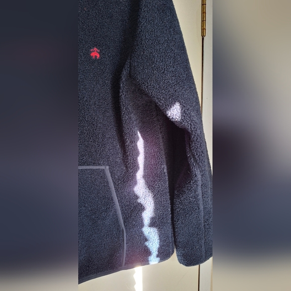 Brooks Brothers Teddy Fleece Full Zip Navy Jacket Men Size Large bussines casual - Picture 4 of 10